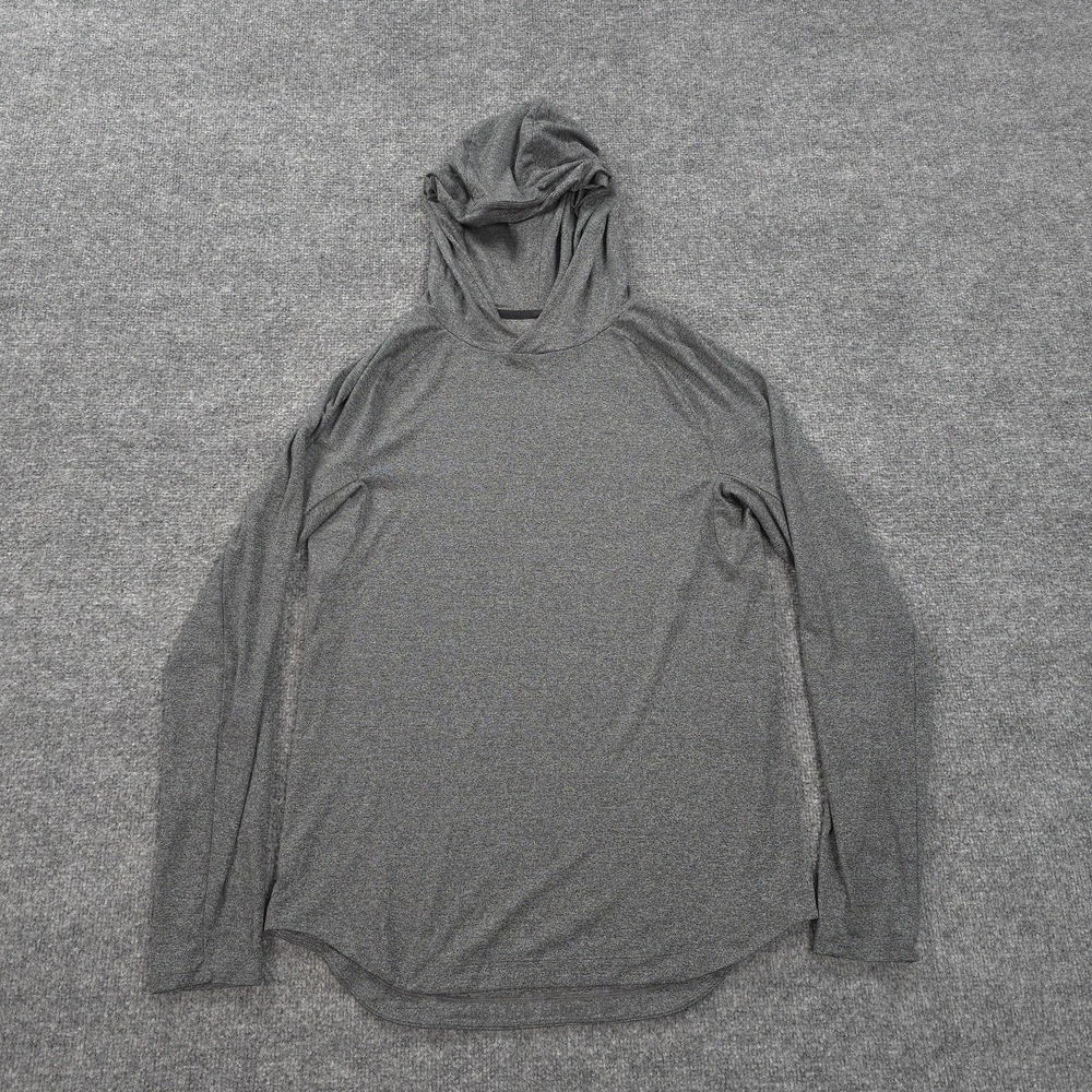 Lululemon Hoodie Mens M Gray Drysense Stretch Performance Running Gym Training